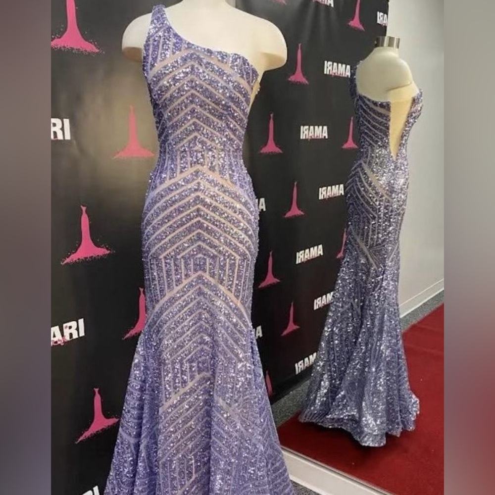 Formal Prom One Shoulder Purple Mermaid Sequin Gown by Jovani